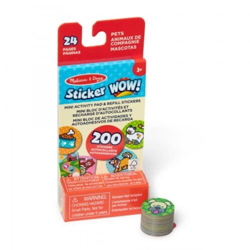 Melissa & Doug Sticker WOW! Pets - Mini Activity Pad & Refill Stickers (200+ Stickers, Stamper Not Included)