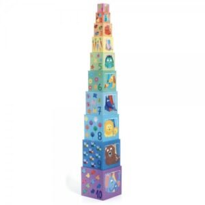 02 DJECO 10 Rainbow Blocks For Infants