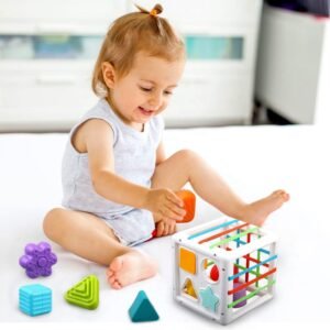 Hefe0a84b79e94c4fb3e2fc42fc6ad389X Shape Sorting Cube